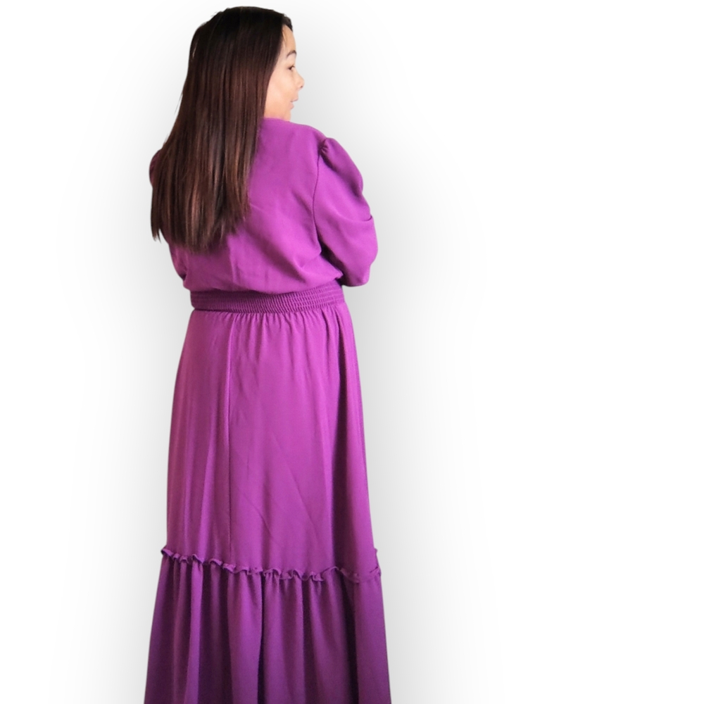 SHEIN Women's XL Long Sleeve Purple Maxi Dress - Picture 7 of 7